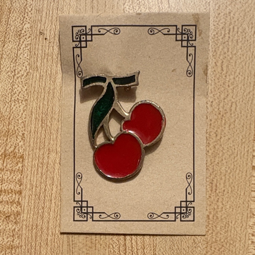 Vintage Cherry Enamel Pin
